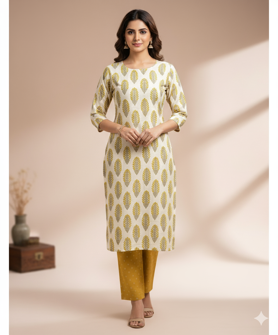 COTTON HANDBLOCK WITH WOVEN MIX & MATCH