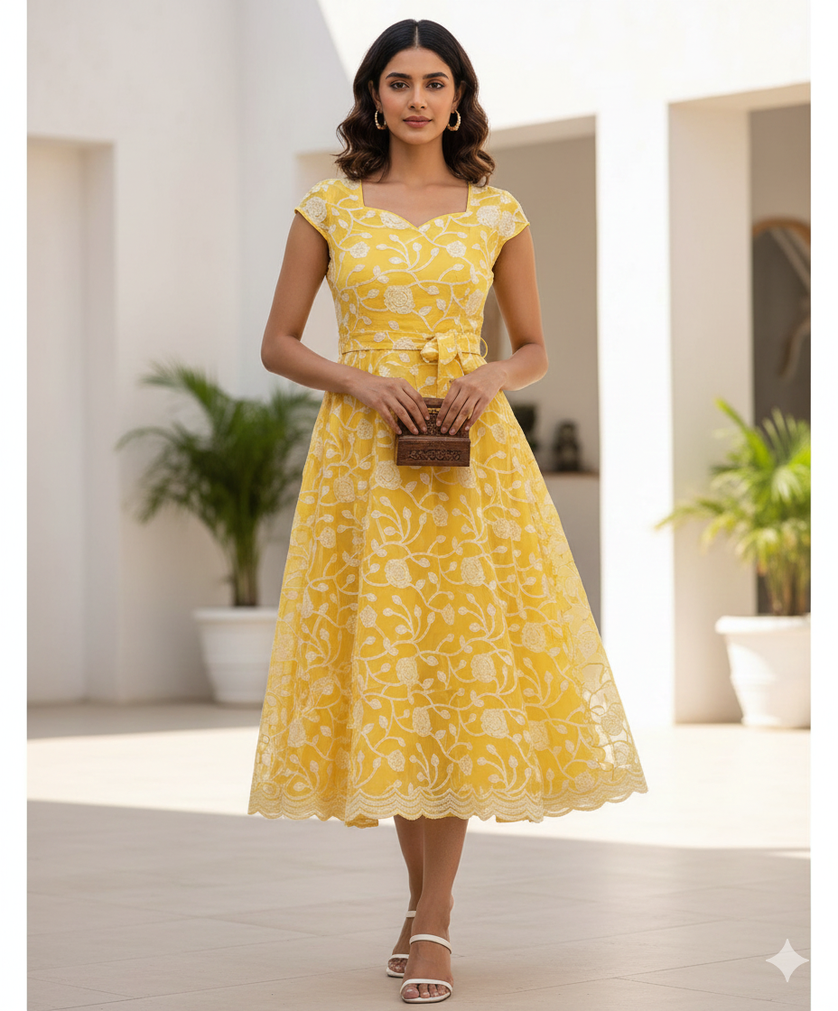 VISCOSE GEORGETTE EMBROIDERY FABRIC