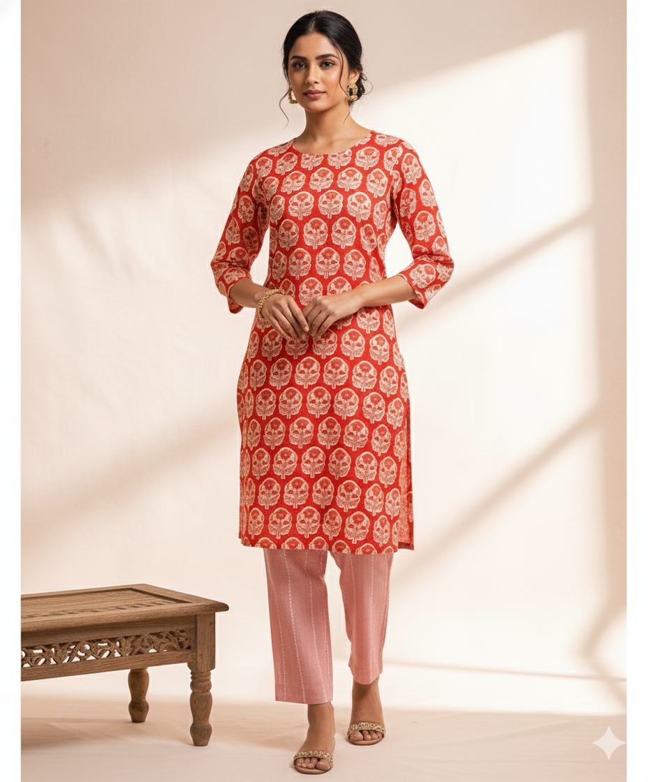 COTTON HANDBLOCK WITH WOVEN MIX & MATCH