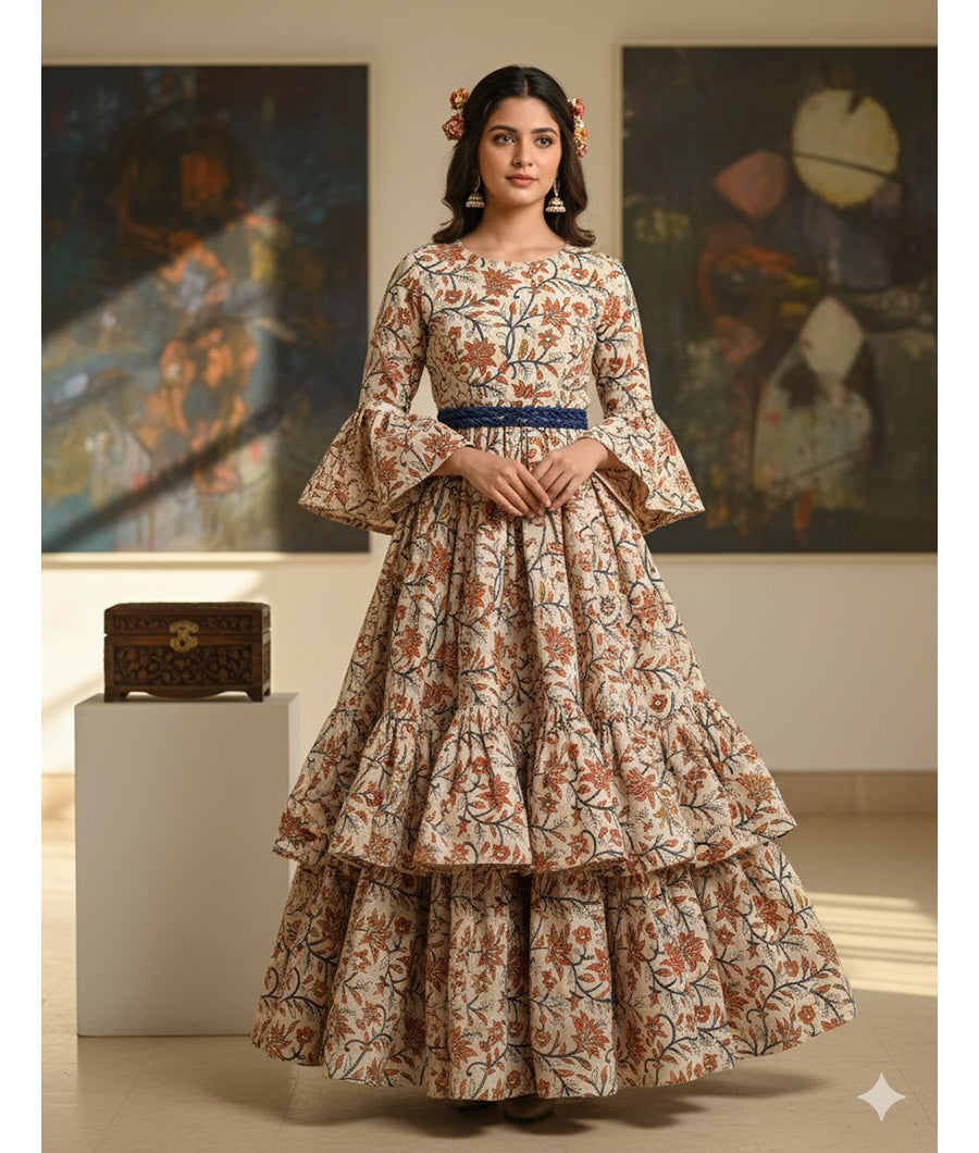 COTTON HANDBLOCK KALAMKARI FABRIC