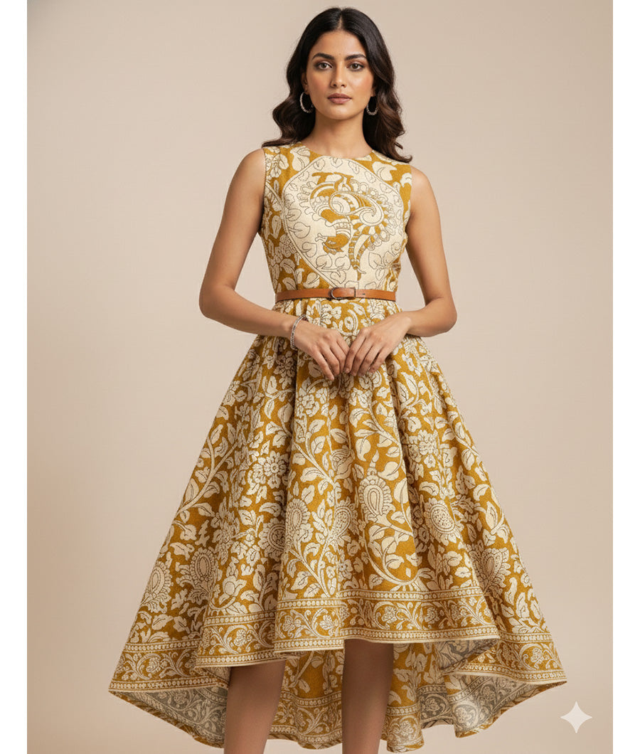 COTTON HANDBLOCK KALAMKARI FABRIC