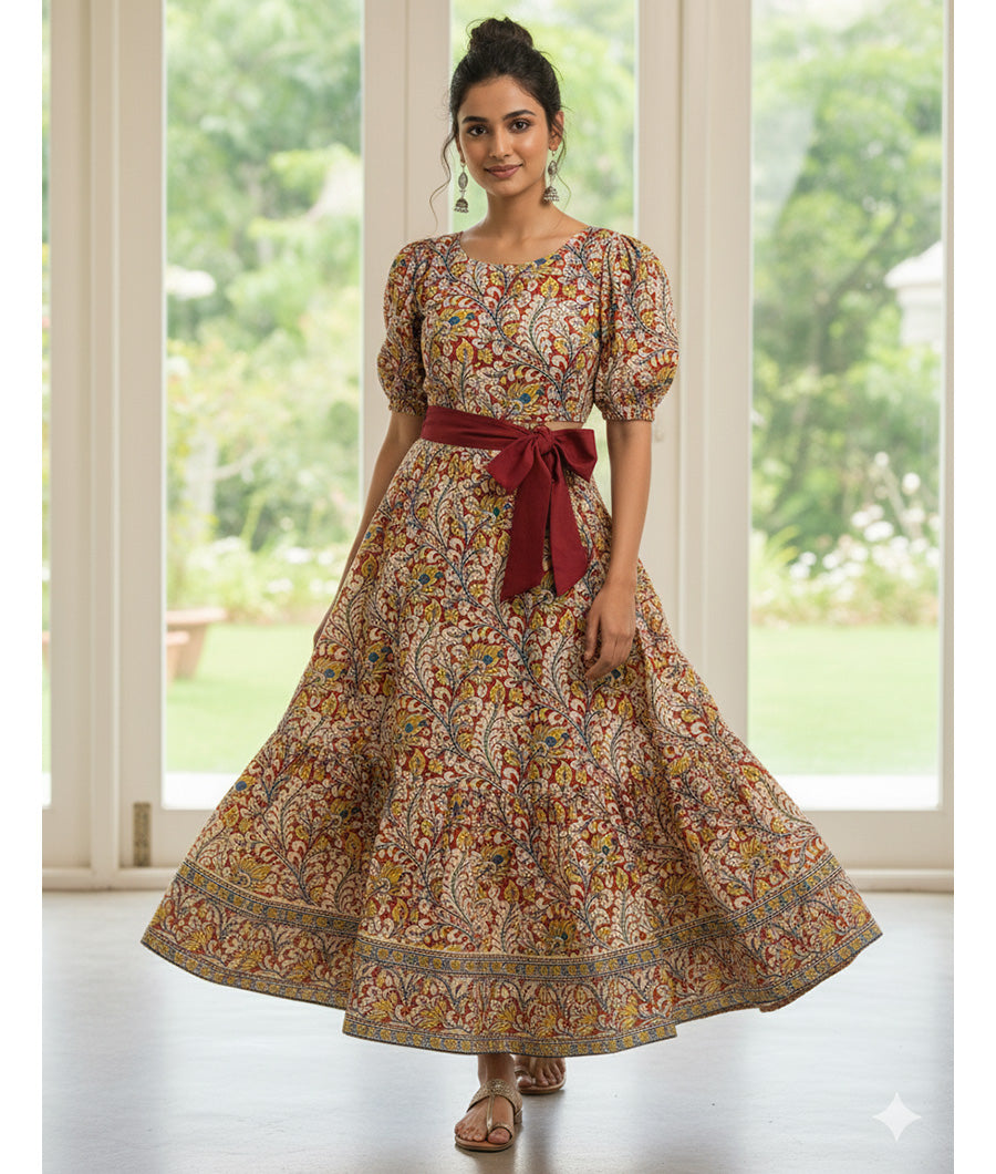 COTTON HANDBLOCK KALAMKARI FABRIC