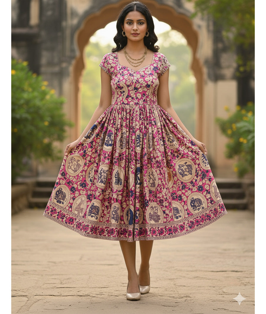 COTTON HANDBLOCK KALAMKARI FABRIC