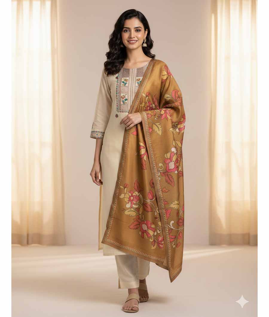 SOFT SILK KALAMKARI 2 PIECE SET