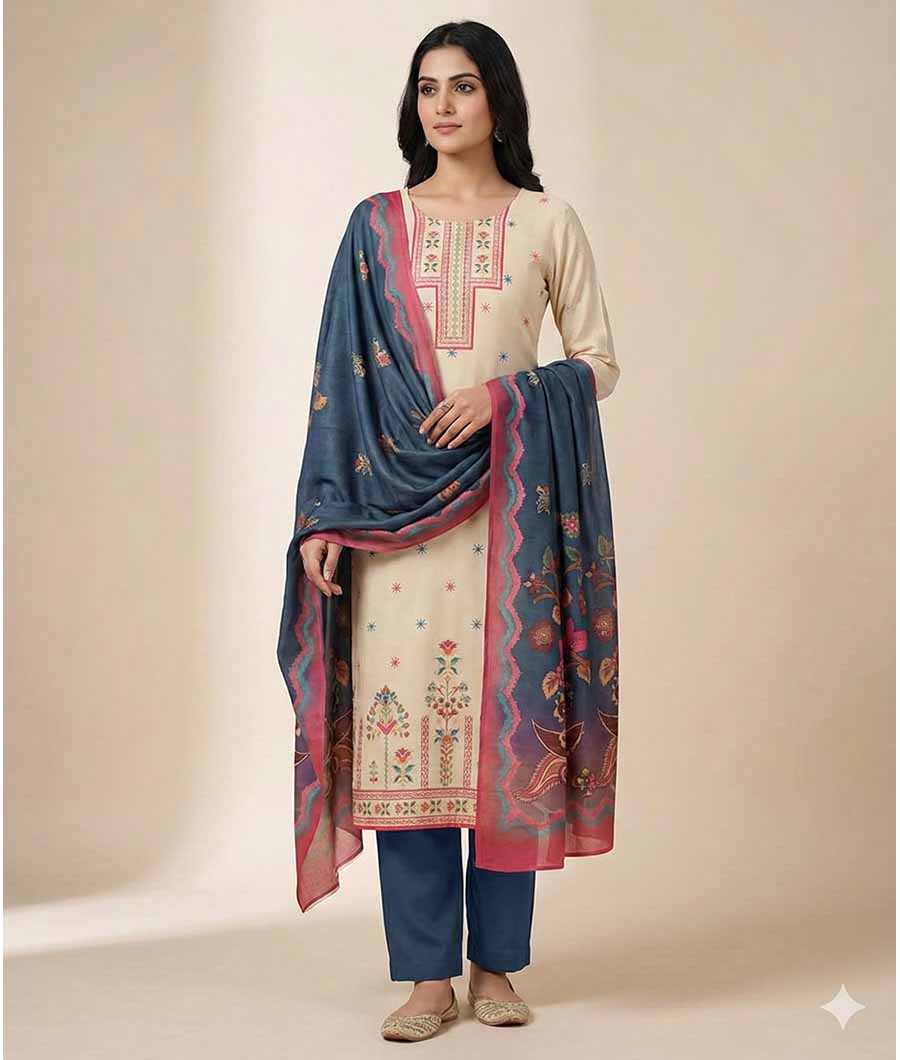 SOFT SILK KALAMKARI 2 PIECE SET