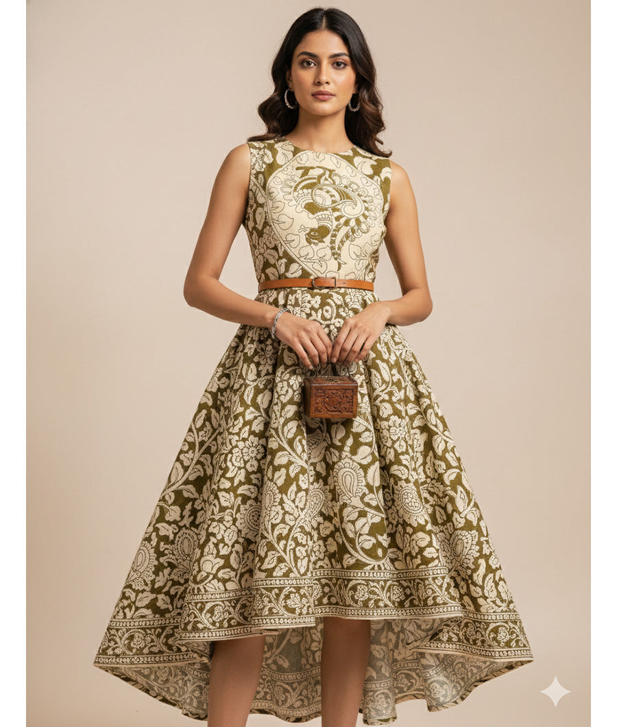 COTTON HANDBLOCK KALAMKARI FABRIC