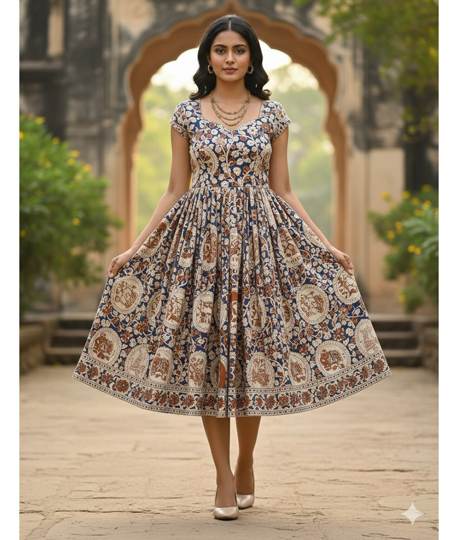 COTTON HANDBLOCK KALAMKARI FABRIC