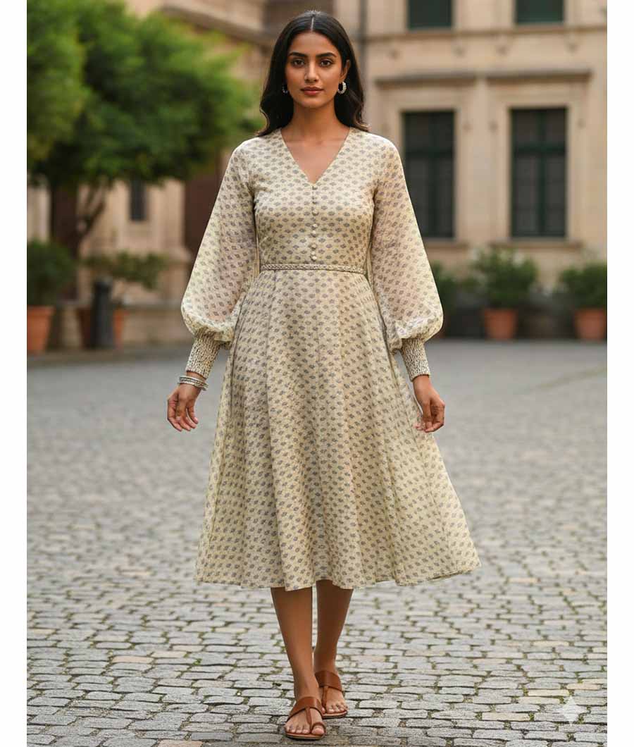 MOGRA CHANDERI SILK FABRIC