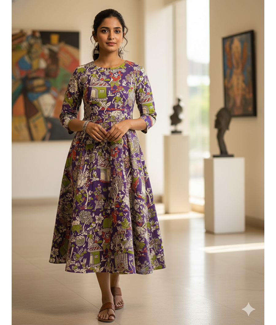 COTTON HANDBLOCK KALAMKARI FABRIC