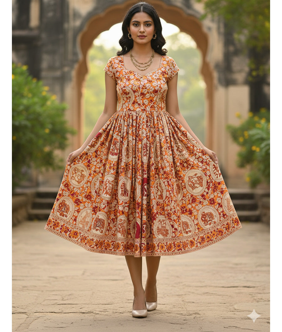 COTTON HANDBLOCK KALAMKARI FABRIC