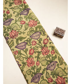KALASTHRI KALAMKARI HAND PAINTED SILK FABRIC