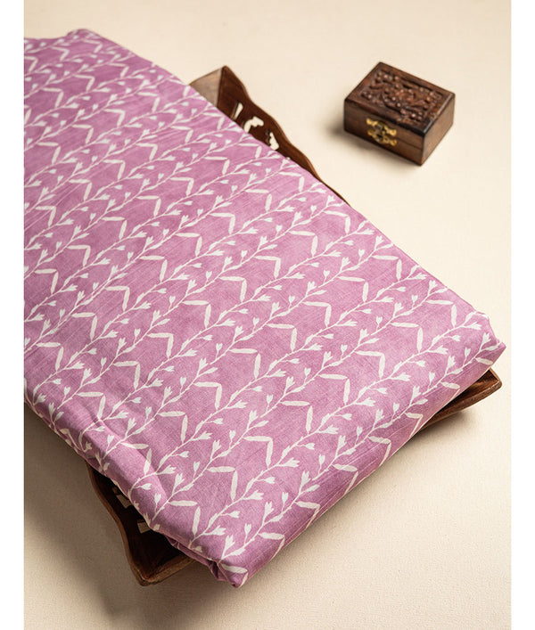 PURE MUL CHANDERI PRINTED FABRIC