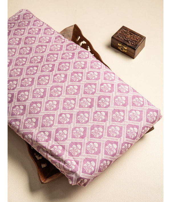 PURE MUL CHANDERI PRINTED FABRIC