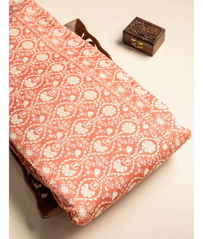 PURE MUL CHANDERI PRINTED FABRIC