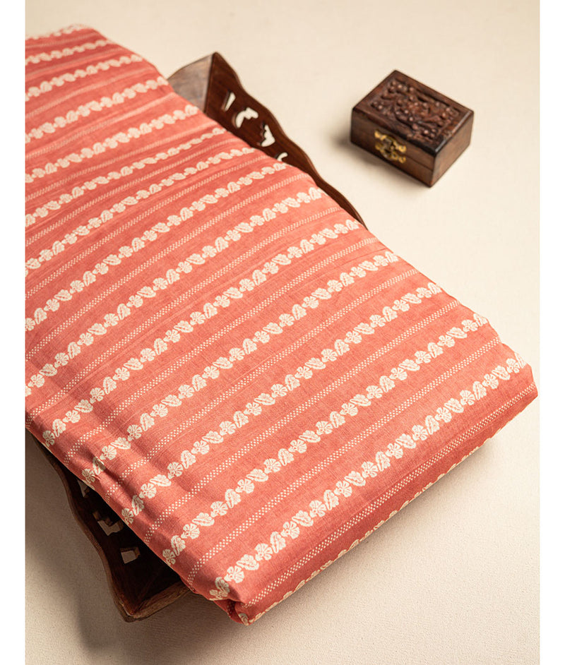 PURE MUL CHANDERI PRINTED FABRIC