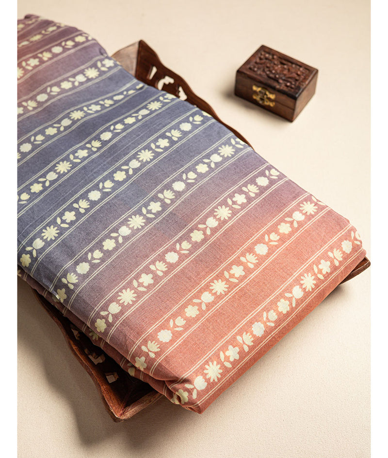 PURE MUL CHANDERI PRINTED FABRIC