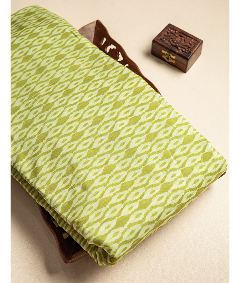 PURE MUL CHANDERI PRINTED FABRIC