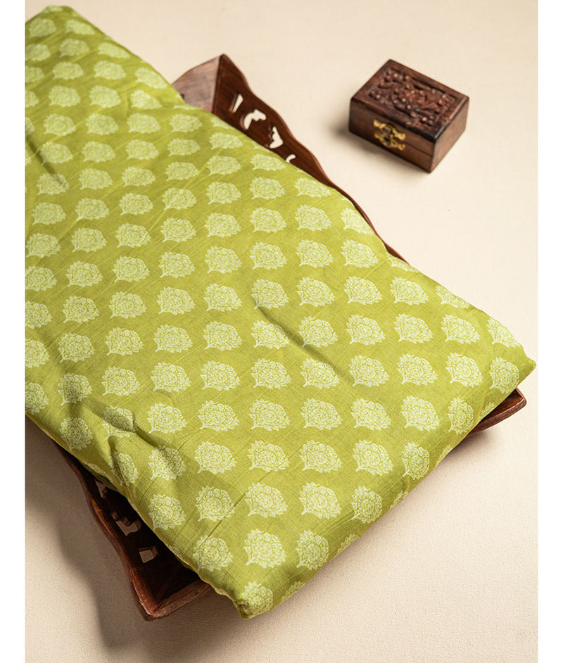 PURE MUL CHANDERI PRINTED FABRIC