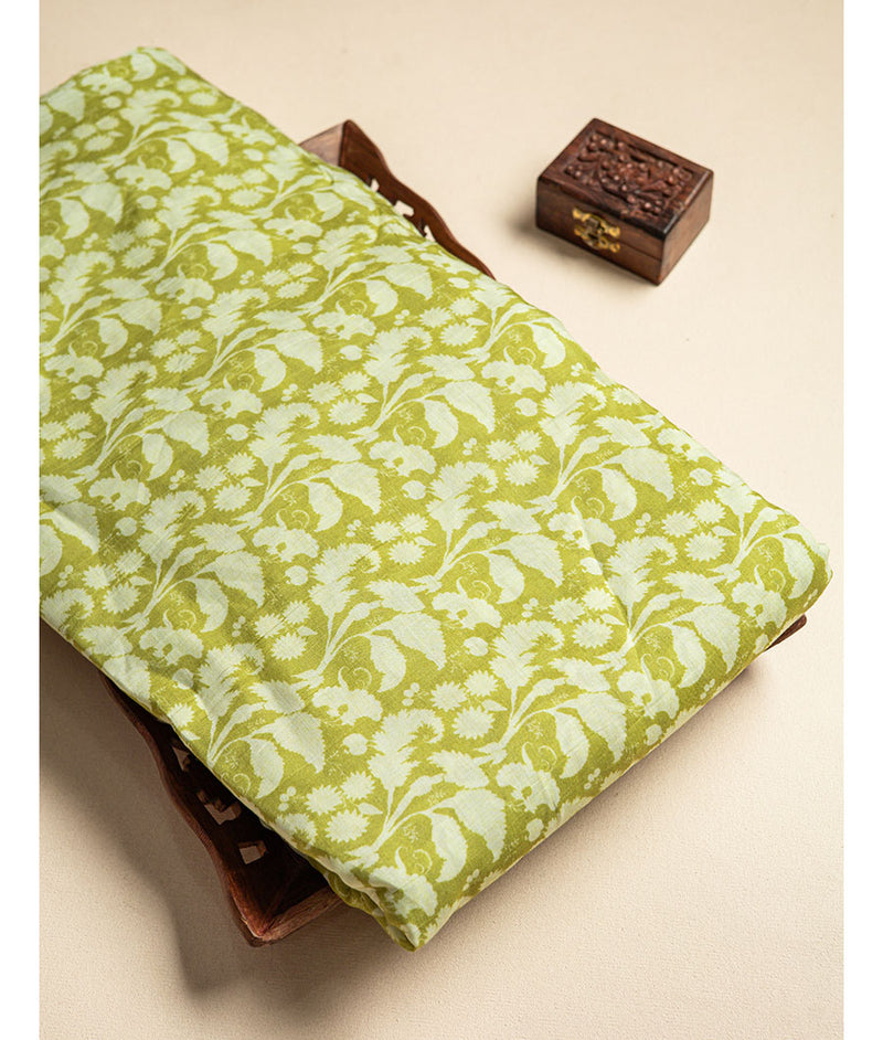 PURE MUL CHANDERI PRINTED FABRIC