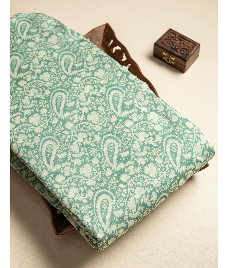 PURE MUL CHANDERI PRINTED FABRIC