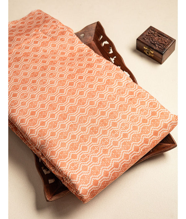 PURE MUL CHANDERI PRINTED FABRIC