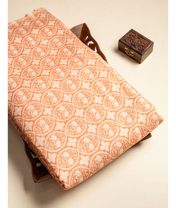 PURE MUL CHANDERI PRINTED FABRIC