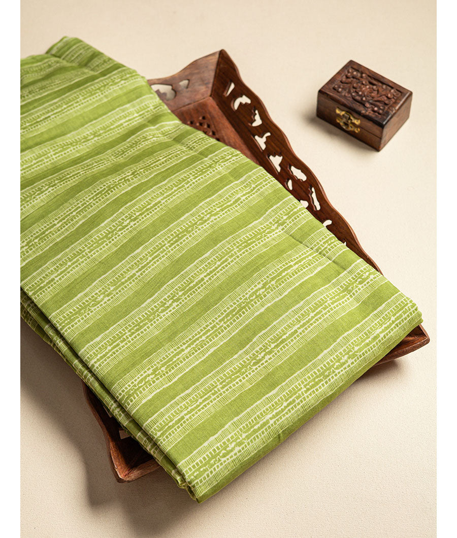 PURE MUL CHANDERI PRINTED FABRIC