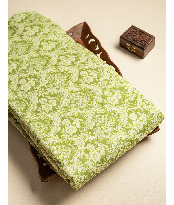 PURE MUL CHANDERI PRINTED FABRIC