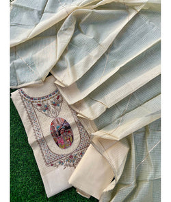 Kota tissue Mughal work suit set