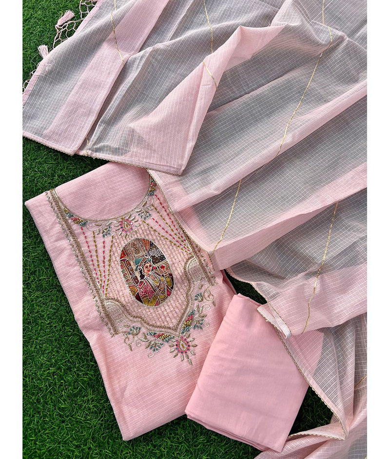 Kota tissue Mughal work suit set