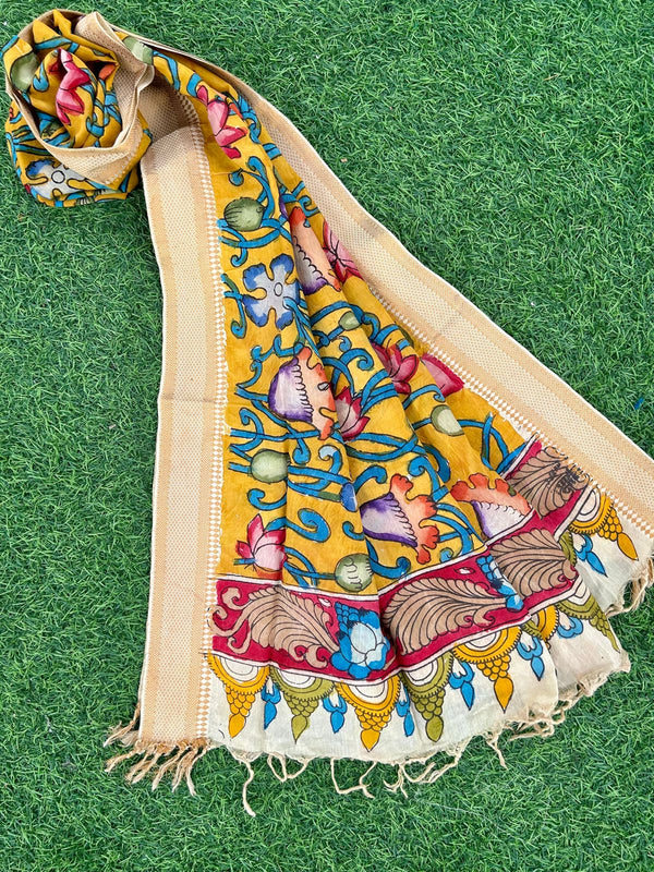 CHANDERI KALAMKARI  DUPATTA