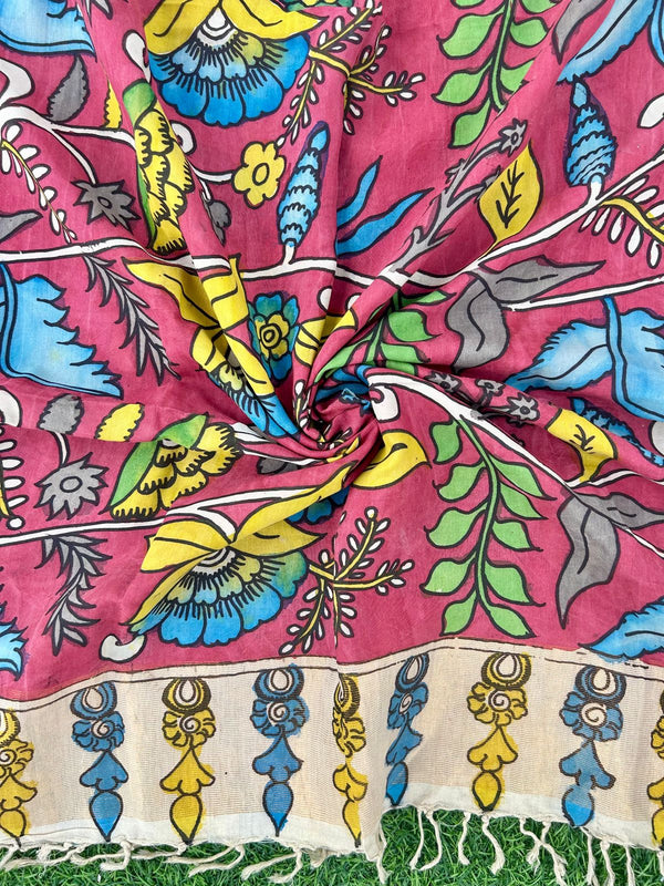 CHANDERI KALAMKARI  DUPATTA