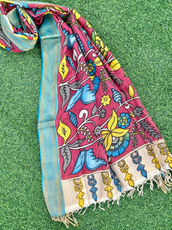 CHANDERI KALAMKARI  DUPATTA