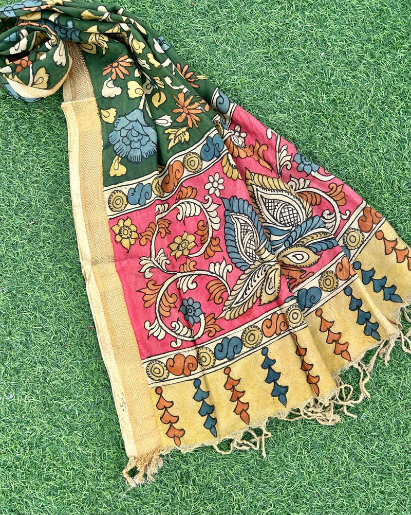 CHANDERI KALAMKARI  DUPATTA