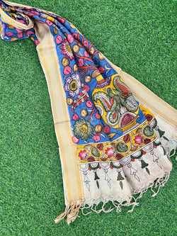 CHANDERI KALAMKARI  DUPATTA