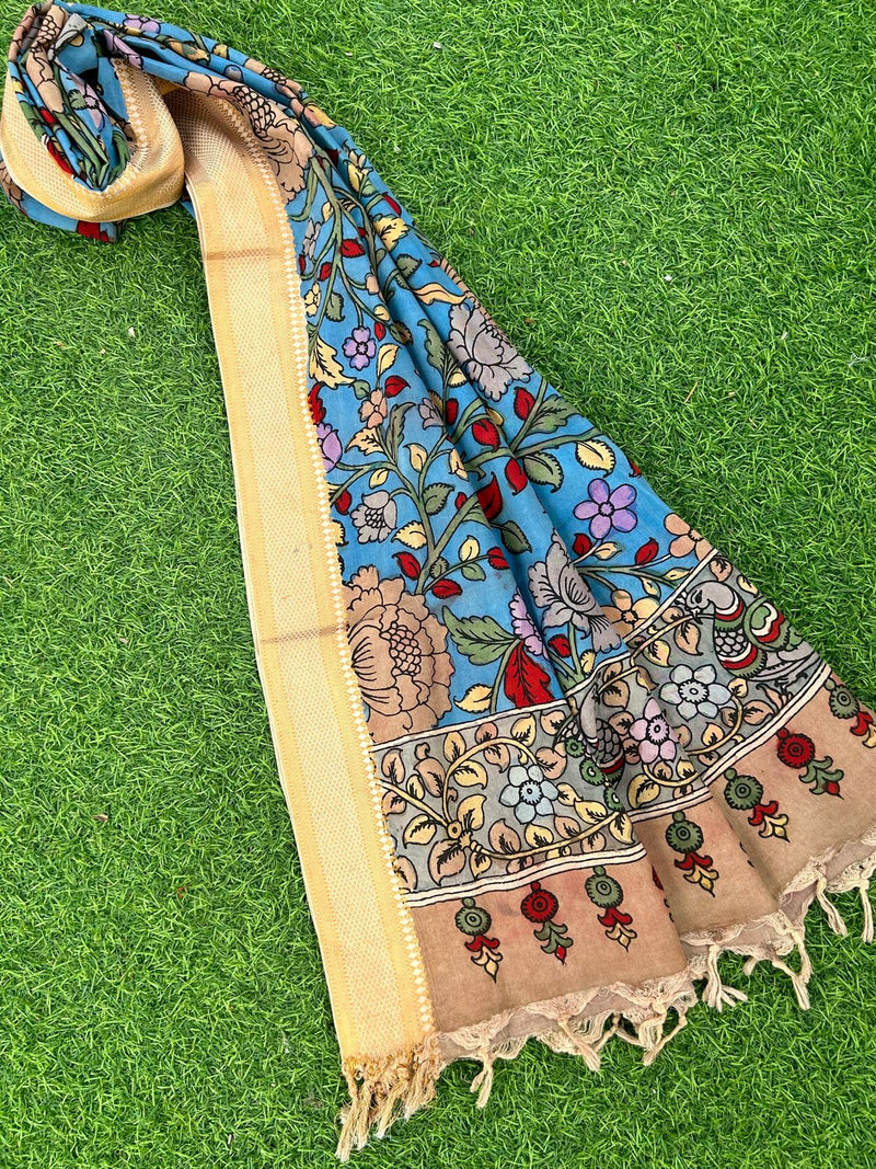 CHANDERI KALAMKARI  DUPATTA