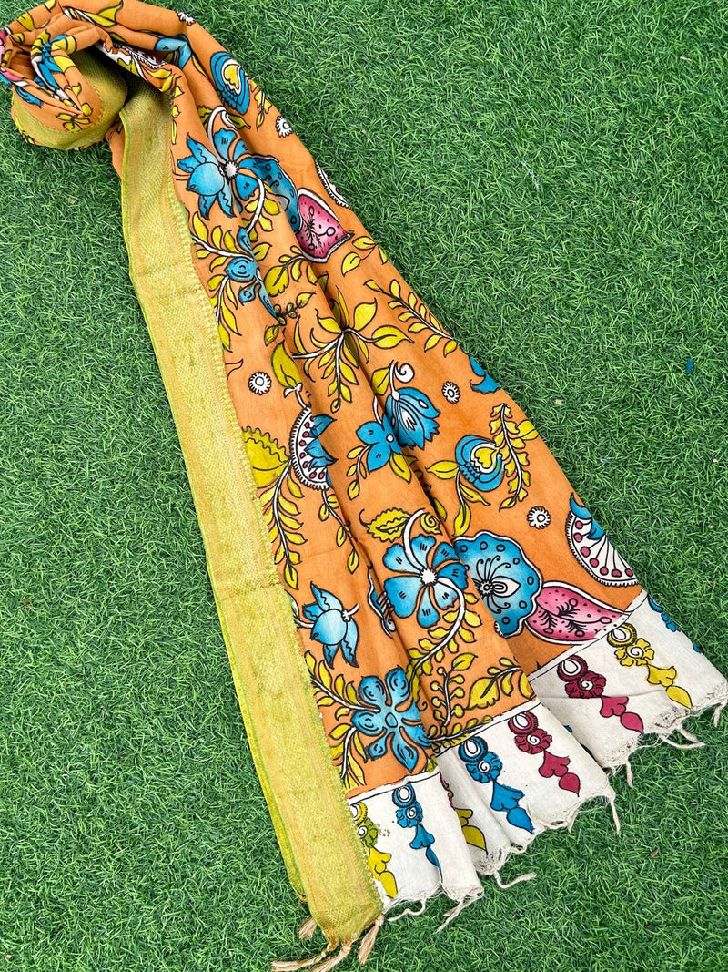 CHANDERI KALAMKARI  DUPATTA