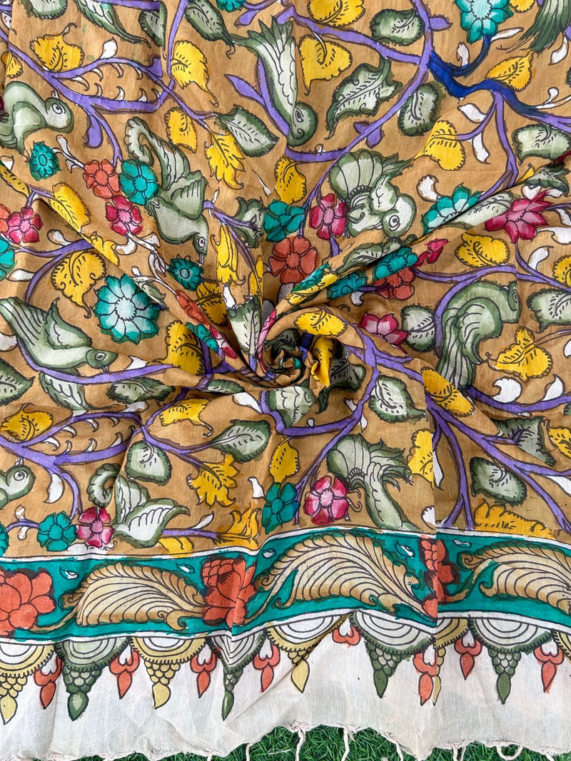 CHANDERI KALAMKARI  DUPATTA