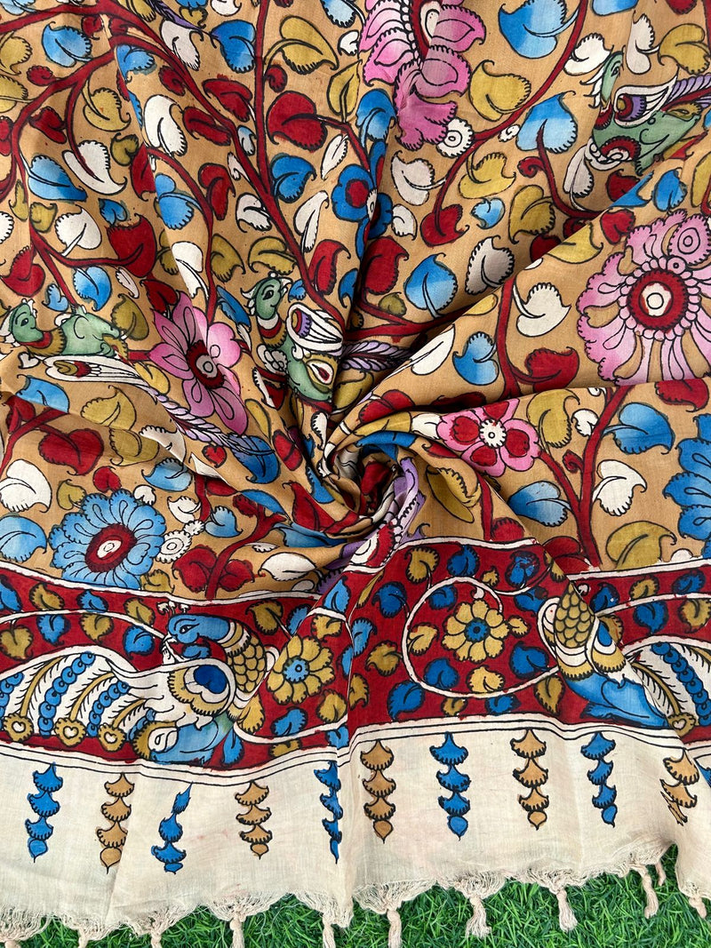 CHANDERI KALAMKARI  DUPATTA