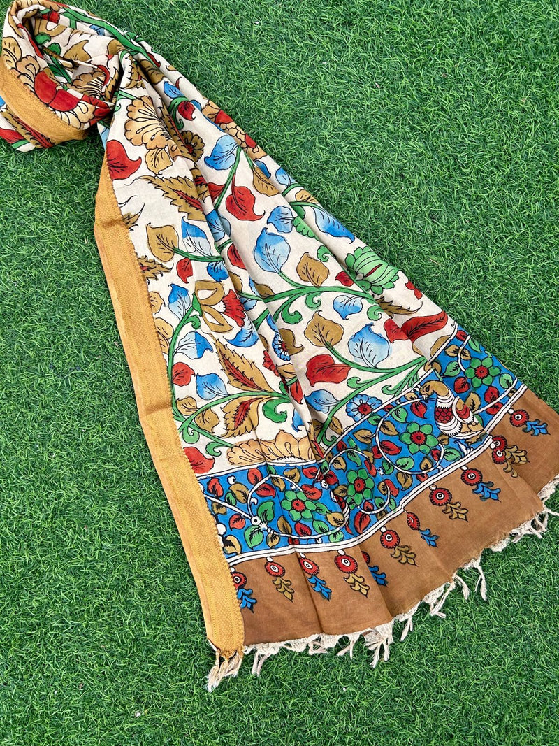 CHANDERI KALAMKARI  DUPATTA