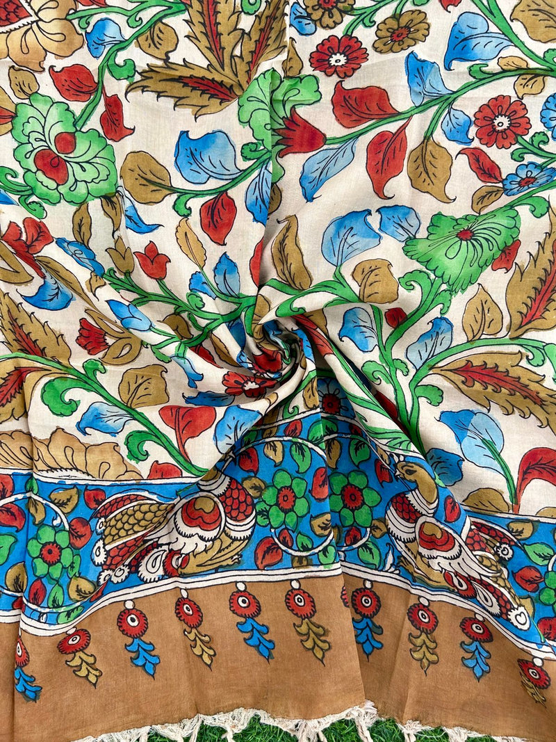 CHANDERI KALAMKARI  DUPATTA