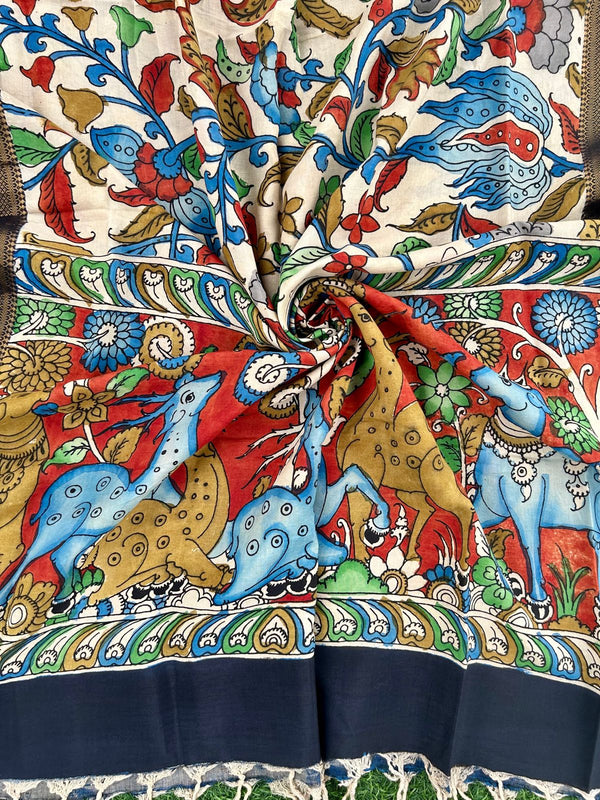 CHANDERI KALAMKARI  DUPATTA