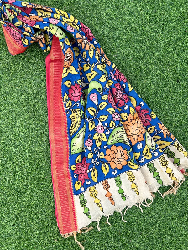 CHANDERI KALAMKARI  DUPATTA