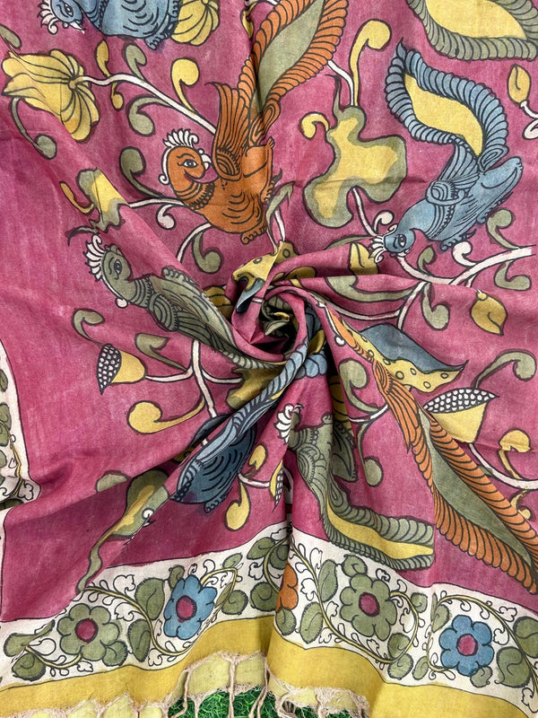 CHANDERI KALAMKARI  DUPATTA