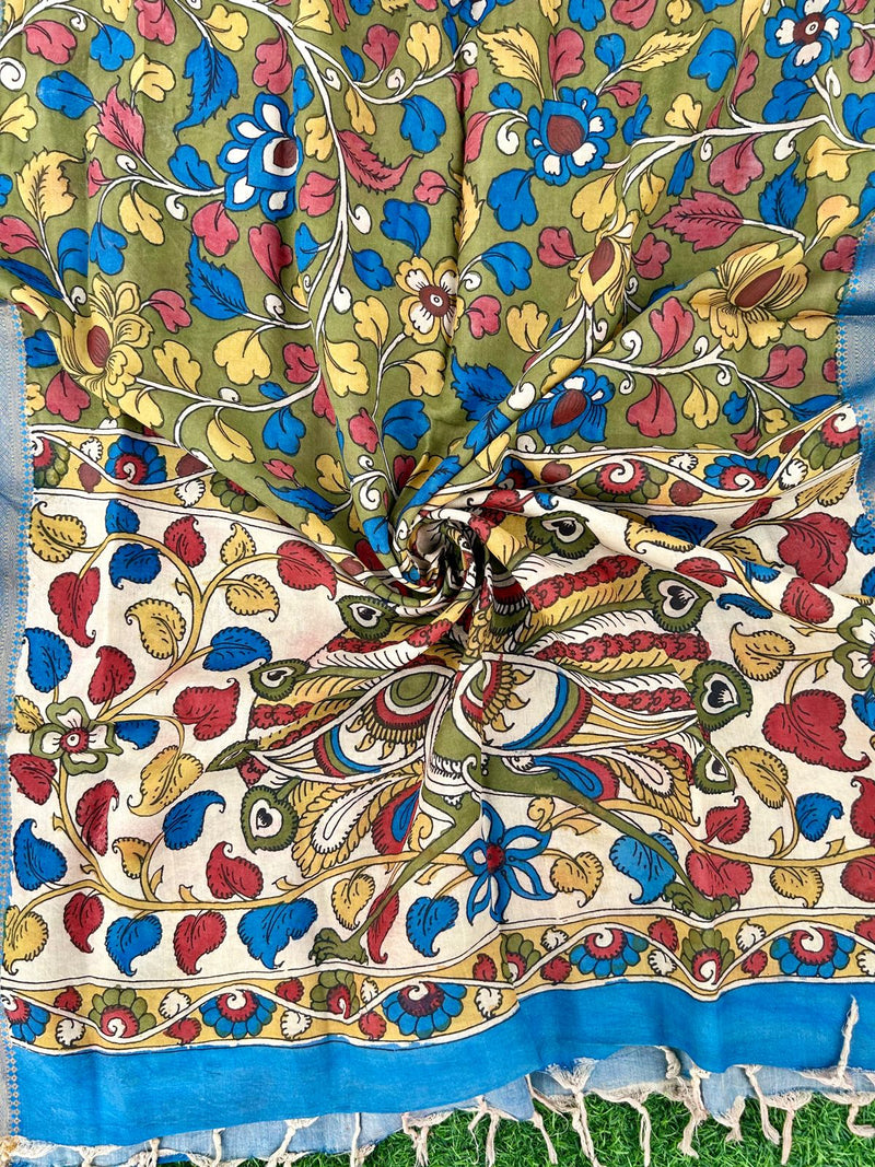 CHANDERI KALAMKARI  DUPATTA