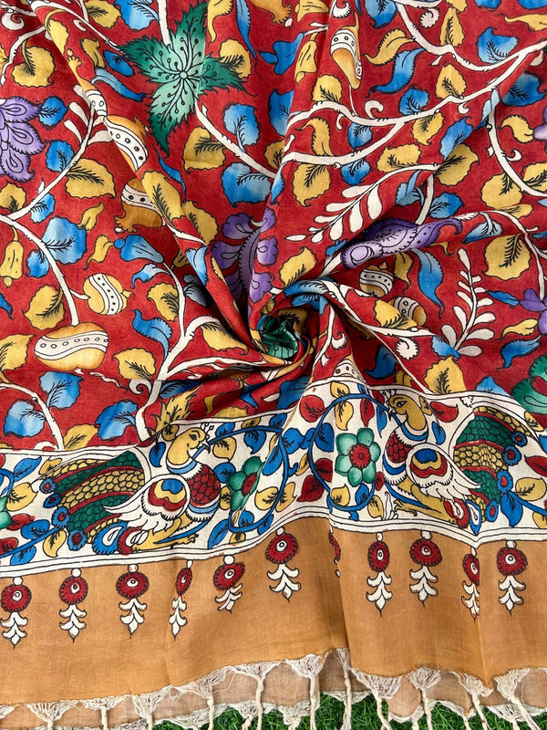 CHANDERI KALAMKARI  DUPATTA