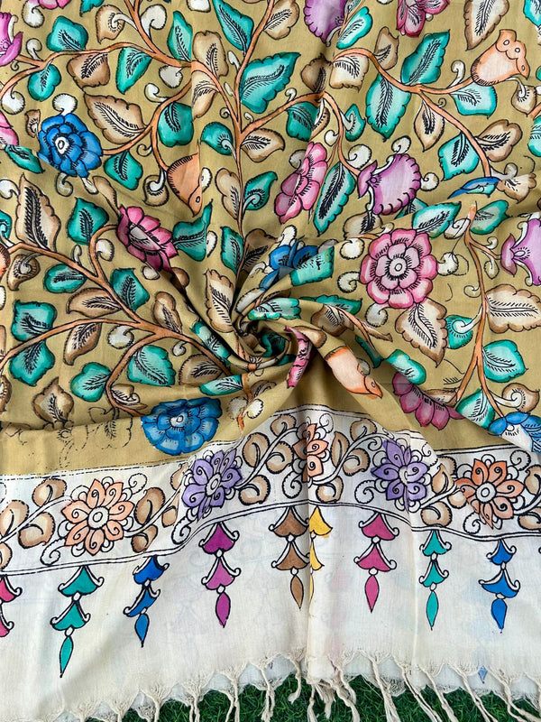 CHANDERI KALAMKARI  DUPATTA