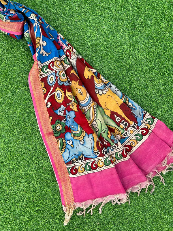 CHANDERI KALAMKARI  DUPATTA