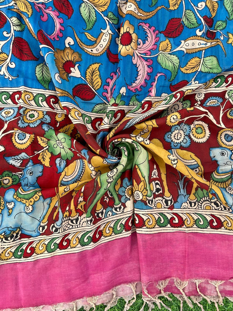 CHANDERI KALAMKARI  DUPATTA