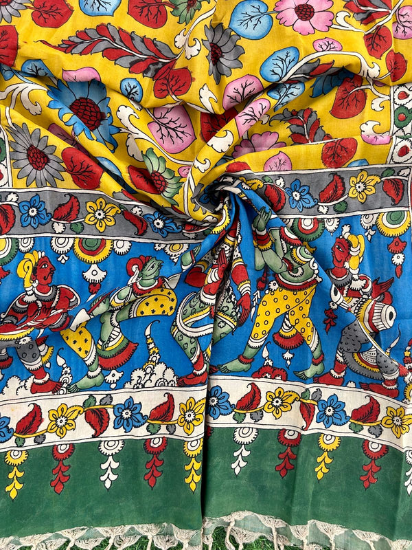 CHANDERI KALAMKARI  DUPATTA